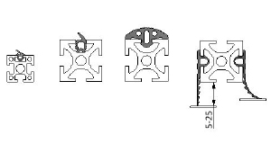 Seals and Closure Strips for T-Slot Aluminum Profiles