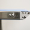 Blue belt stainless steel conveyor with tight nose